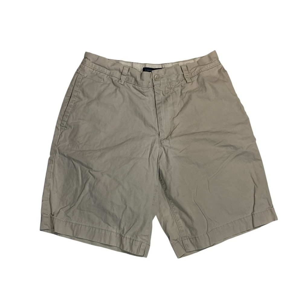 Banana Republic Men's Khaki Flat Front 100% Cotton Shorts Size 32